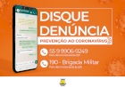 Disque Denúncia para combater a Covid-19