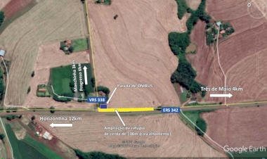 DAER autoriza realização de um refúgio para parada de ônibus na ERS-342