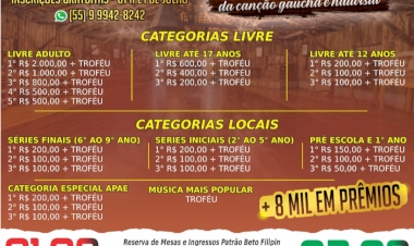 Inscrições para festival encerra dia 21 de julho