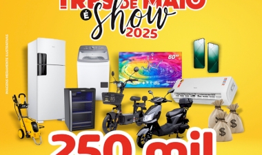 Promocional Três de Maio É Show terá R$ 250 mil em prêmios