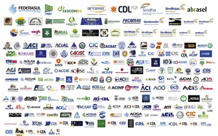 Mais de 300 entidades, de todos  os setores, unem-se à Federasul