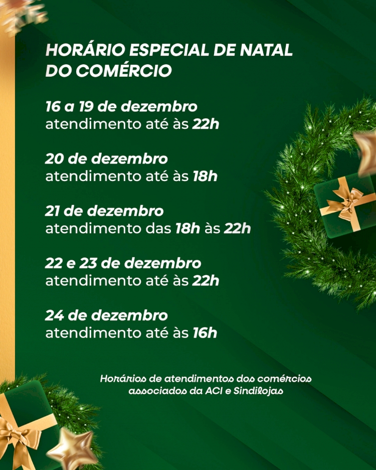 Programação do Natal Encantado 2025 de Três de Maio