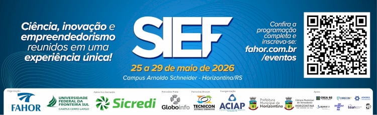 Fahor  promove o 16º SIEF  de 25 à 29 de maio e Horizontina