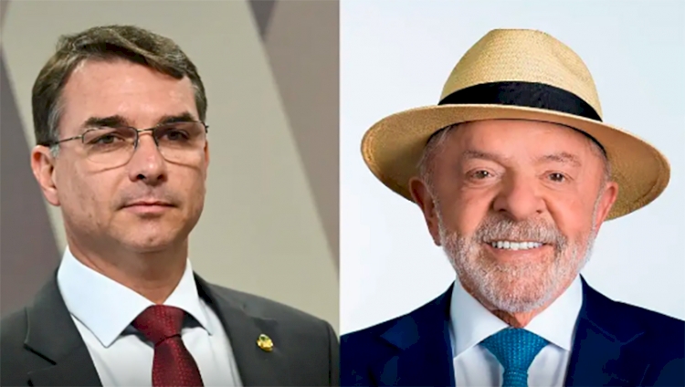 Flávio Bolsonaro sai na frente  de Lula no primeiro turno