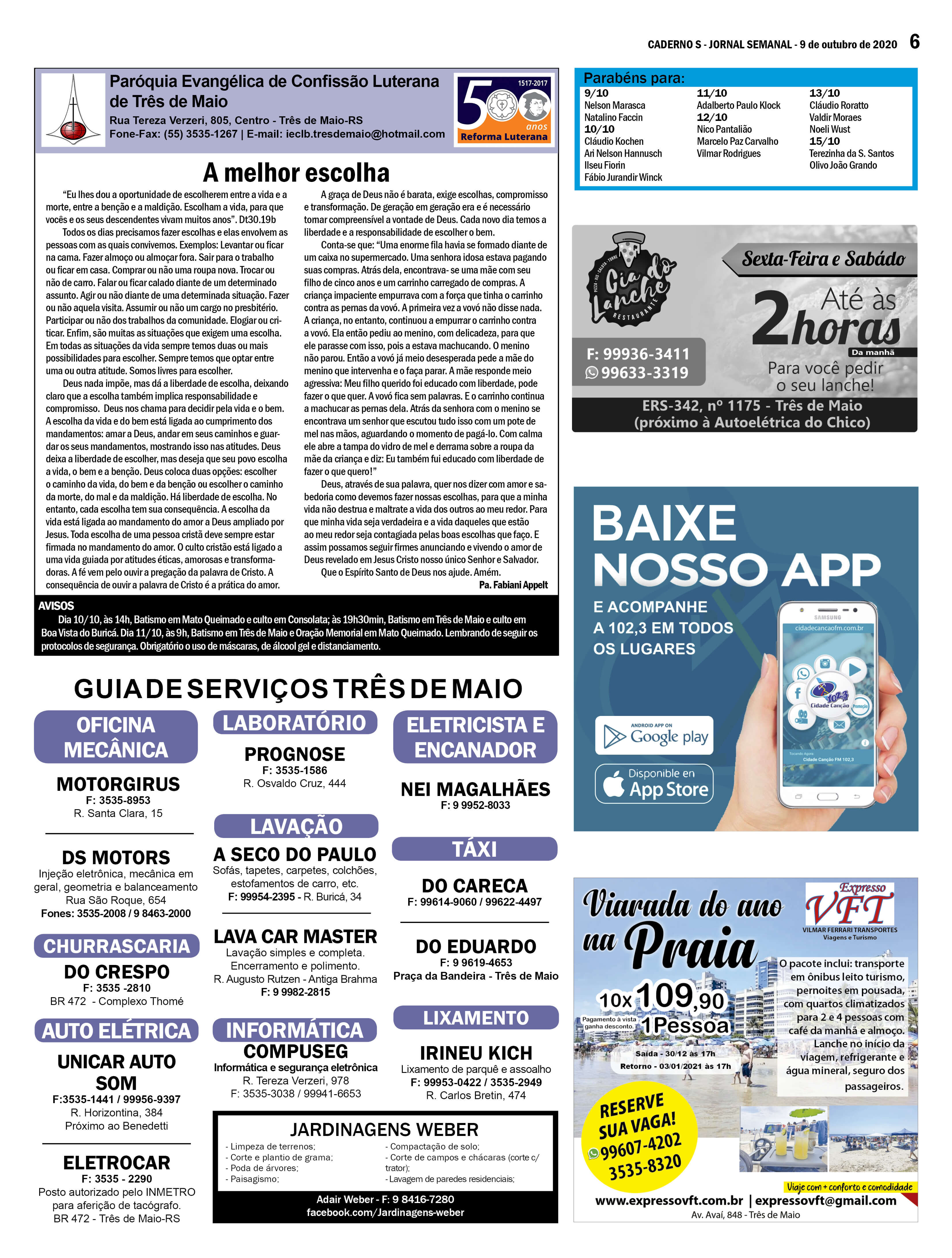Edição 9 de outubro de 2020