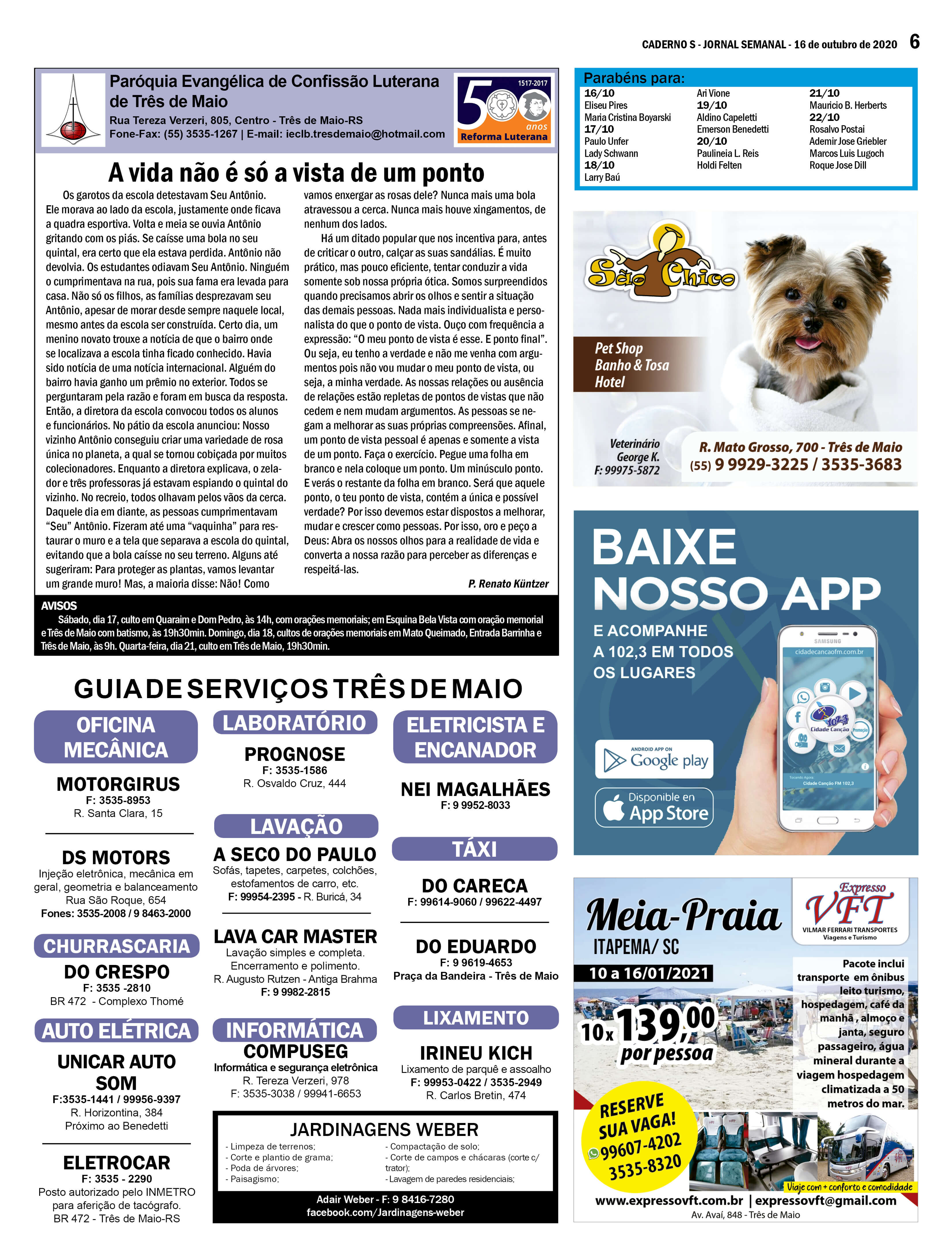 Edição 16 de outubro de 2020